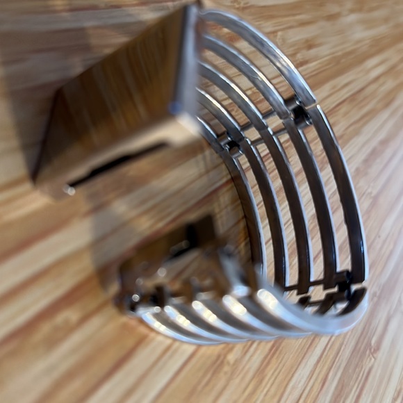 Such a cool vintage 1.5” thick aluminum material bracelet - Picture 2 of 4